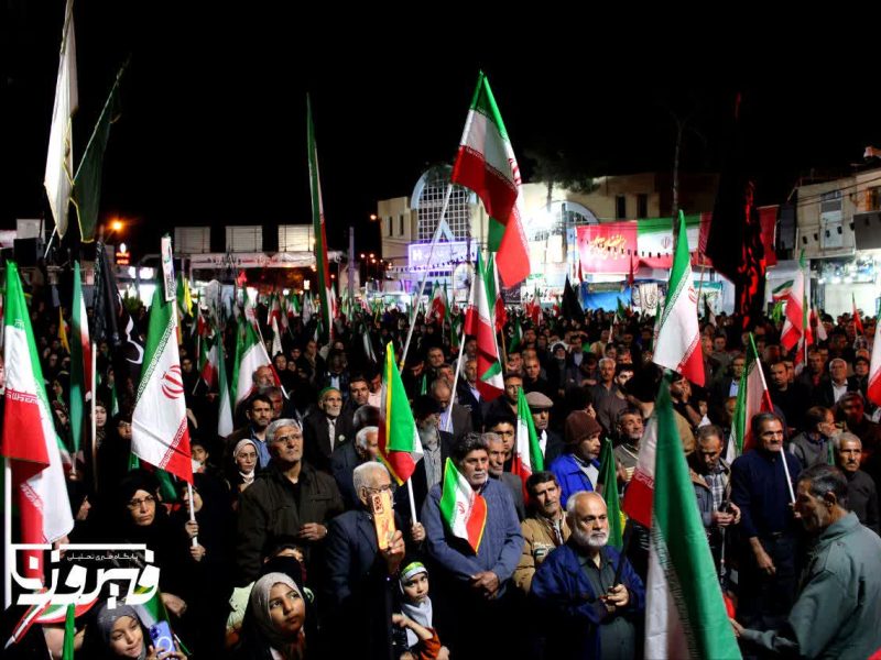 موج چهل وچهارم مردم فیروزآباد از سنگر خیابان